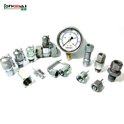 China Hydraulic High Pressure Gauge Test Point Hose Hose Connector Fitting For Pressure Gauge Equal for sale