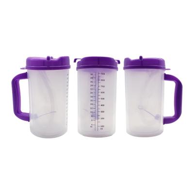 China Double-Wall Insulation Customized LOGO Double Wall Straw Tumbler Insulated Hospital Cup for sale