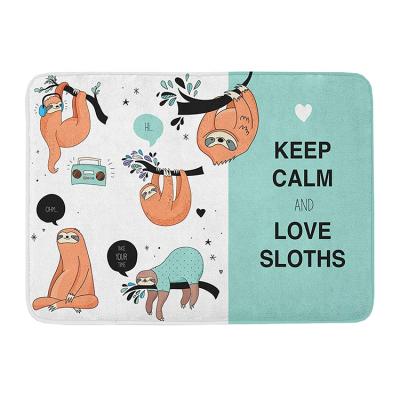 China Customized Viable Shape Printing Natural Water Absorbent Diatomite Animal Design Diatomite Bath Mat for sale