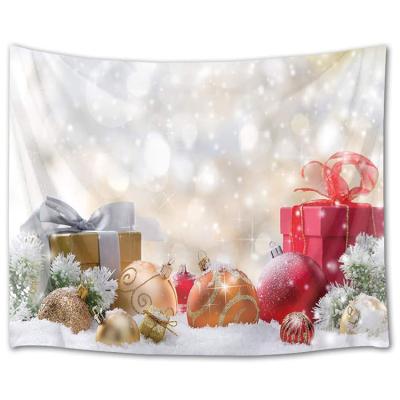 China Wholesale Simple Dorm Living Room Bedroom Christmas Home Decor Custom Design Polyester Tapestry Wall Hanging for sale