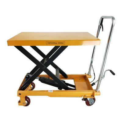 China Heavy Hydraulic Manual Lift Table 350kg Scissor Lift Table High Lift For Hotels New for sale