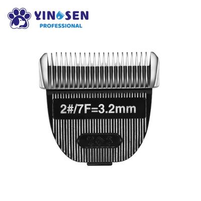 China YinSen OEM Logo 7F #2 3.2mm Blade Grooming Trimmer Viable Adjustable Ceramic Shaving Hair For Dog Pet Clipper Blade for sale