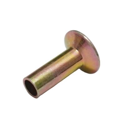 China High Quality Bronze Half 11mm Flat Round Iron Head Milled Solid Brass Rivet for sale