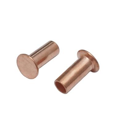 China Cheap Price 6mm Brass Hollow Rivet Semi Tubular Round Head Half Good Quality for sale