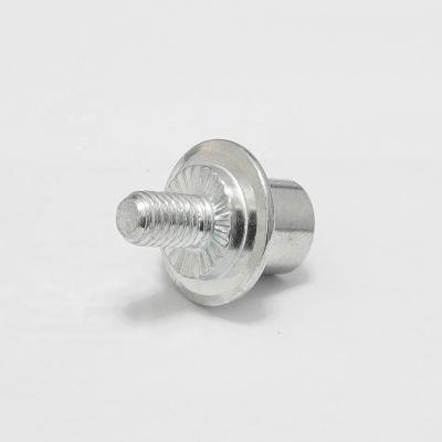 China SMZD Carbon Steel Flange Screw Bolt With Edge Ridges Anti-Slip Screw Knurling Non-Standard Custom Carbon Steel Bolt for sale