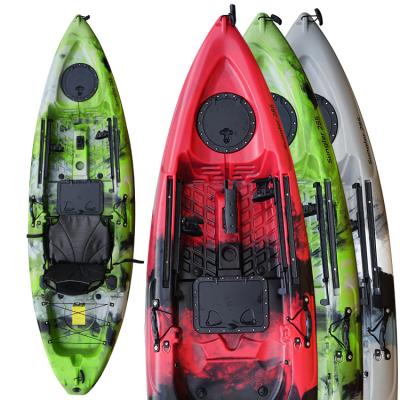 China With Foot Rest And Rudder System Perfect For Fishing Kayak 9.3 Feet Light Weight One Person Fishing Kayak 285CM Top Rested Kayak for sale