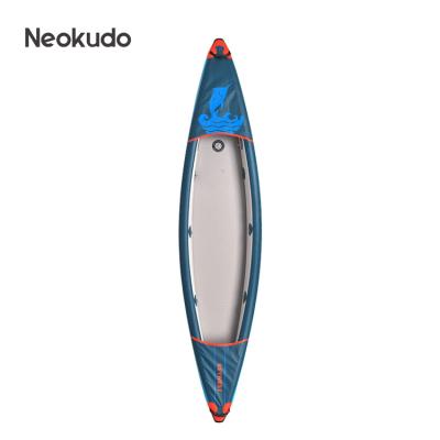 China Factory direct drop durable 1 point person inflatable fishing kayak with all accessories for sale