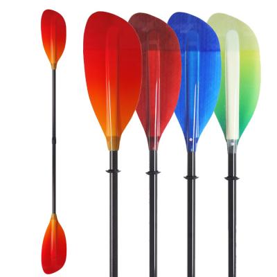 China High Quality Lightweight Colorful Printed 2 Pieces Carbon/Fiberglass Kayak Paddle OEM Fiberglass Carbon Kayak Paddle for sale