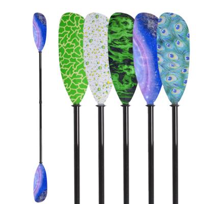 China Colorful Printed Lightweight Carbon Kayak Paddle Customized Carbon Fiber Shaft Paddle, Detachable 4-Piece Kayak Paddle, Colorful Printed Carbon Kayak Paddle for sale