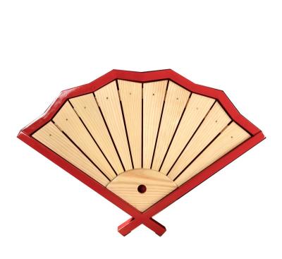 China 2021 Sustainable Fashion and Best-selling Wooden Round Edge Fan Shape Sushi Food Storage and Container Set with Food Grade for sale