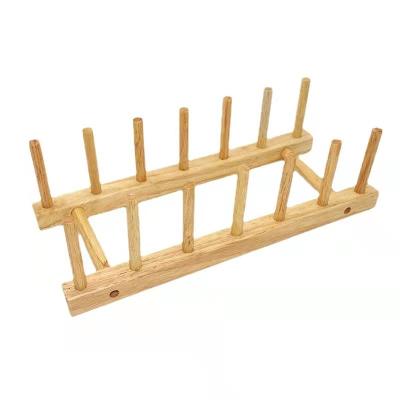 China 2021 Hot Selling Wooden Dish Drain Rack Tray Rack Dish Rack Tableware Kitchen Storage Organizer Viable for sale