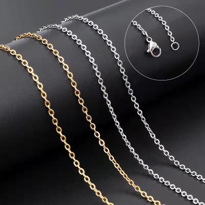 China 014 Wholesale Cheap FASHIONABLE Normal Link Chain Stainless Steel Rolo Chain High Quality Link Chain 18K Gold plated for sale