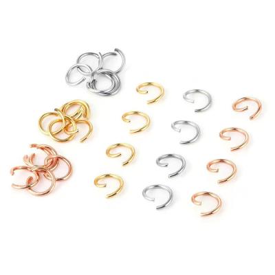 China Stainless Steel Jewelry Accessories Chain Jump Ring Necklace Connect Ring For Stainless Steel Gold Silver 4mm 5mm 6mm Chain 18K Gold Plated for sale