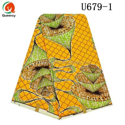 China Queency Anti-Static Hot Printing Wax Nigerian African Ghana Embroidered Fabric for sale