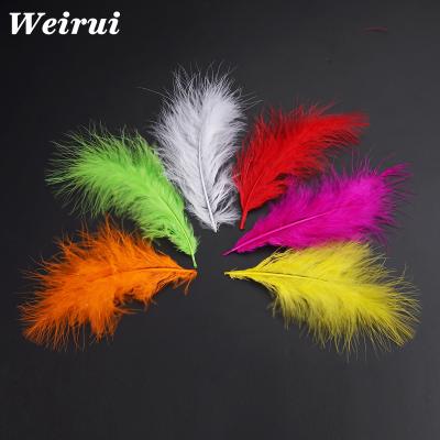 China Colorful Handmade Decoration Turkey Feather Jewelry Accessories DIY Materials for sale