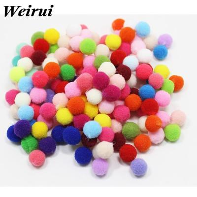 China Colorful handmade parent-child materials education polyester pompoms children DIY kindergarten festival plush ball dress-up accessories for sale