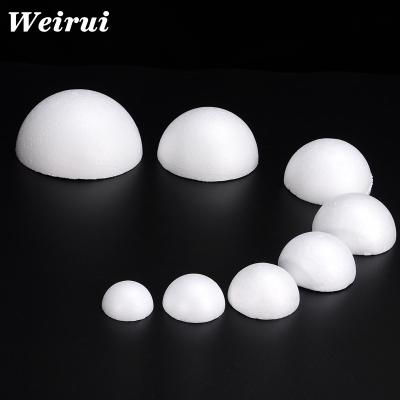 China Many Sizes Solid Half Ball Festival Christmas Open Styrofoam Polystyrene Balls For Decoration for sale