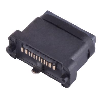 China Waterproof Usb Supply Ip68 Female Vertical Mount Type C Connector CQ060-TCFS16S1 for sale