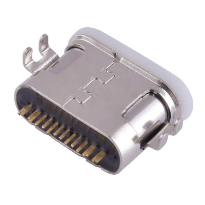 中国 IP67 Class Waterproof Type C 16P Female Connector Sink 1.4mm Type USB With Waterproof Circle CQ060-TCFSCB16 販売のため