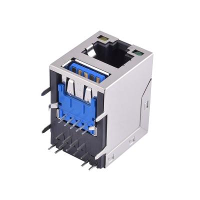 China RJ45 Jack With USB 3.0 Connecto RJ45+USB3.0 Te koop