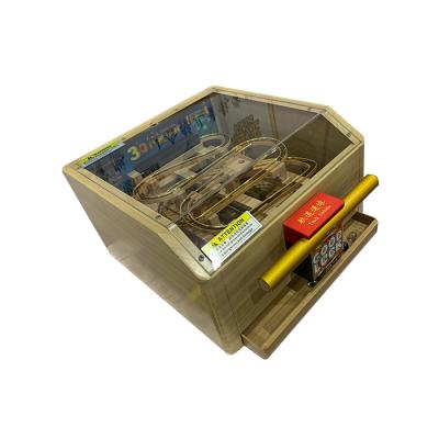 China Put Pinball In Manually 3D Kids Track Dripping Coin Operated Skill Pinball Game Practice Training Machine for sale