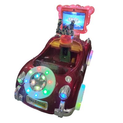 China Metal+acrylic+plastic 17inch coin operated kiddie ride machine with video game swing SHOOTING machine, CLASSIC CAR swing machine with shooting game for sale