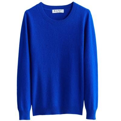 China Anti-Wrinkle 100% Merino Wool Sweater Women Fall Winter Pullover Crewneck Warm Soft Lightweight Knitted Long Sleeve Sweater for sale