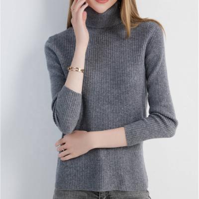 China Anti-wrinkle Turn-Down Collar Merino Wool Sweater Long Sleeve Lightweight Knit Pullover Ladies Womens Sweater for sale