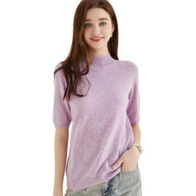 China Anti-wrinkle OEM Merino Wool Sleeve Girls Ladies Sweater Light Weight Soft Knitted Sweater Fashion Sweater for sale