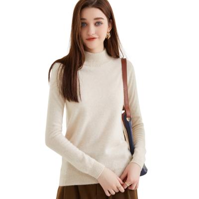 China Anti-Wrinkle New Arrival Crewneck Sleeve Office Premium Lady Cashmere Custom Fit Woman Sweater for sale