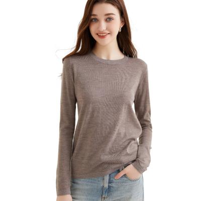 China 2023 Anti-Wrinkle Crew Neck Hot Selling Women's Clothes Shape Knit Pullovers Sweater Custom T-shirt for sale