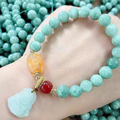 China Cute Bead Jade Crystal Bracelet With Healing Pendant Feng Shui Wealth Beads Fashion Jewelry Bracelet for sale