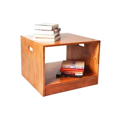 China New Design Square Cavity Light Weight Stackable Bookcase Modern Small Size Solid Wood Hot Sale FLSM Home Bookcases for sale