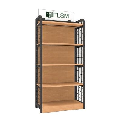 China Single Sided FLSM OEM/ODM CUSTOMIZED End-display 680mmLength Rack Product Display Grocery Store Shelf for sale