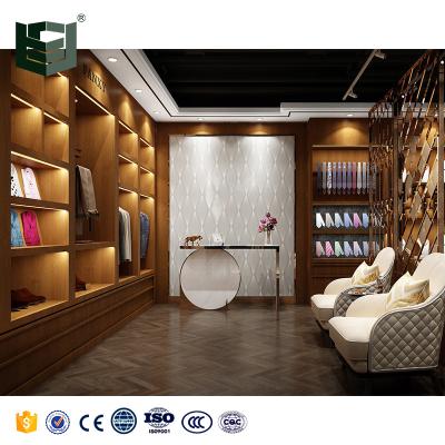 China Flsm Customized/OEM/ODM High End Custom Formal Dress Display Showroom Fixtures Wood Display Products Shelf Props Clothing Rack For Costume Store for sale