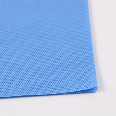 China ETO 45g blue and green white waterproof and steam sterilized medical nonwoven wraps that can hold plastic and other medical material for sale