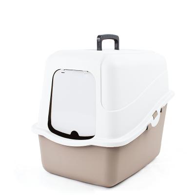 China Factory Direct Sale Sustainable Polypropylene Resin Material Cat's Litter Box Small Fully Enclosed Toilet for sale