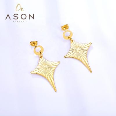 China 2022 Fashion All-match Fashion Jewelry Sunburst Seal Earrings Diffuse Sunlight Jewelry Gold Pvd Coating Stainless Steel Stud Earring For Women for sale