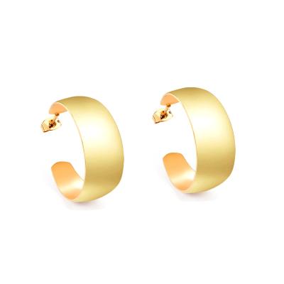 China Fashion all-match hot sale high quality girls favorite gold plated fashion stud earrings round stud earrings for sale