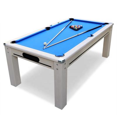 China Rubber Pocket Modern Style 6ft Dining Table / Pool Table Family Use MDF Billiard Table for sale