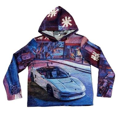 China Custom Hip Hop Anti-pilling Tapestry Clothing Men Sweater Blanket Tapestry Hoodies High Quality Custom Tapestry Hoodies for sale