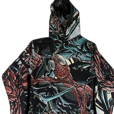 China Custom Anti-wrinkle Spring Streetwear Hand Made Tapestry Deep Connect Hoodies Men Hoodie Tapestry Apparel Pullover Hoodies for sale