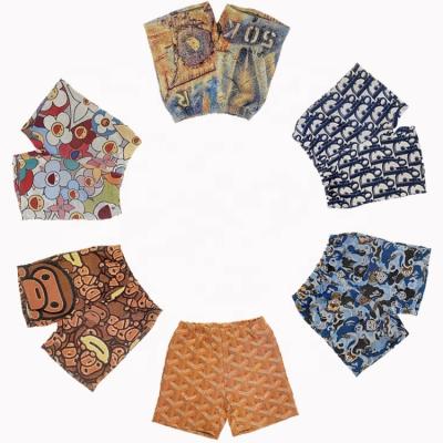 China Customized Breathable On Tiktok Instagram Men's Tapestry Shorts Jacquard Woven Shorts Summer Style for sale