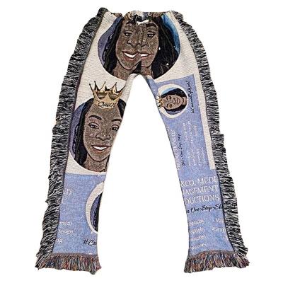 China Anti-pilling Good Quality Jacquard Tapestry Blanket Custom Pants for sale