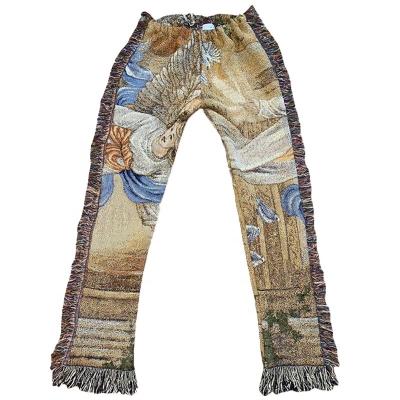 China Anti-pilling Custom Made Plus Size Mens Woven Tapestry Pants Covers Pants for sale