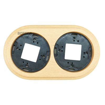 China Safety wooden frames for retro wall switch and socket or lamp switch outlet for sale