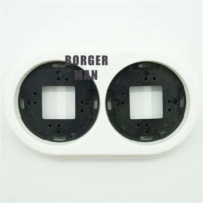 China Safety Porcelain Frames For Retro Wall Switch Socket Outlet Ceramic Double Plate for sale