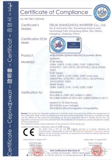 CE - Hangzhou Delixi Imp & Exp Co., Ltd.