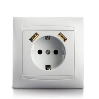 China 1 Gang 3 Pin DELIXI Switch Socket D86KF13 Wall Switch Socket European Electrical OEM for sale