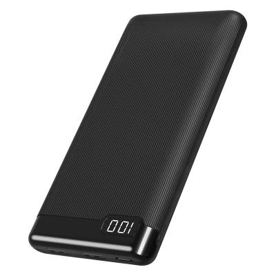 China Portable Charger With LED Display Dual USB Fast Charging LED Display Ultra Thin Powerbank à venda